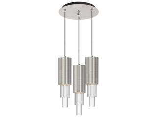 Alora Mood Bordeaux Brushed Nickel Cylinder Mini Pendant
