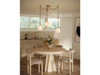 Alora Mood Cherise 3-Light Brushed Gold Mini Pendant
