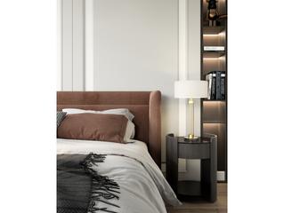Alora Mood Sasha Brushed Gold White Linen Buffet Lamp
