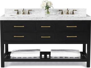 Ancerre Designs Elizabeth Black Onyx 60" Vanity