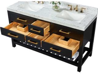 Ancerre Designs Elizabeth Black Onyx 60" Vanity