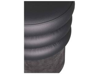 Arteriors Home Rollo Black Leather Ottoman