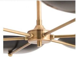 Arteriors Home Griffith 6-Light Antique Brass Bowl Linear Chandelier
