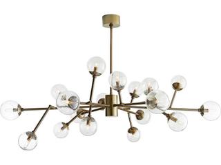 Arteriors Home Dallas  18-Light Vintage Brass Globe Chandelier