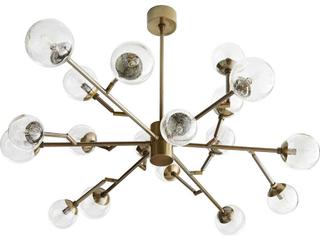 Arteriors Home Dallas  18-Light Vintage Brass Globe Chandelier