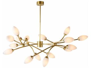 Arteriors Home Ember 16-Light Antique Brass Matte Swirl Chandelier