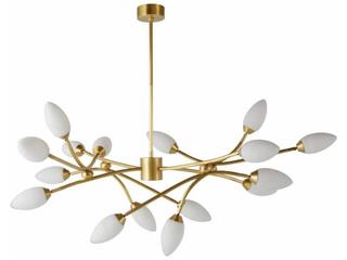Arteriors Home Ember 16-Light Antique Brass Matte Swirl Chandelier
