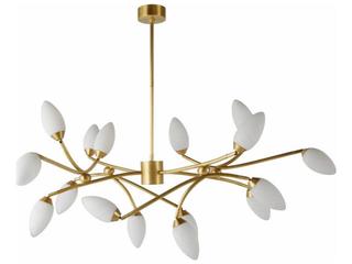 Arteriors Home Ember 16-Light Antique Brass Matte Swirl Chandelier