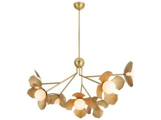 Arteriors Home Generosa 7-Light Antique Brass Swirl Globe Chandelier