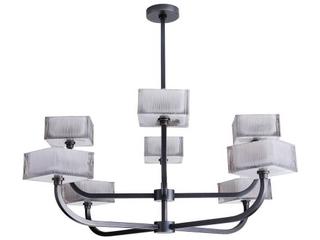 Arteriors Home English Bronze Geometric Tiered Chandelier