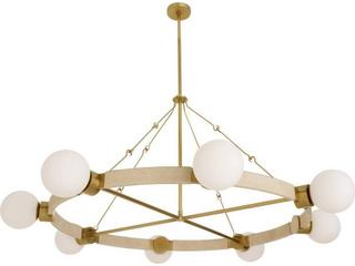 Arteriors Home Matte Opal Brass Globe Round Chandelier