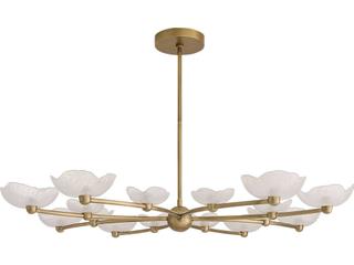 Arteriors Home White Gold Brass Bowl Round Chandelier