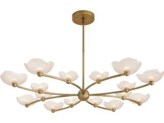 Arteriors Home White Gold Brass Bowl Round Chandelier