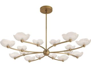 Arteriors Home White Gold Brass Bowl Round Chandelier