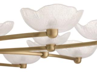 Arteriors Home White Gold Brass Bowl Round Chandelier