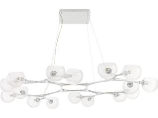 Arteriors Home Silver Clear Chrome Linear Globe Chandelier