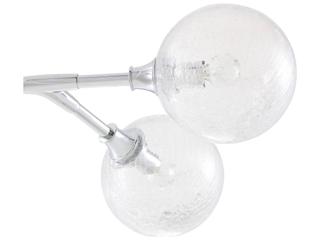 Arteriors Home Silver Clear Chrome Linear Globe Chandelier
