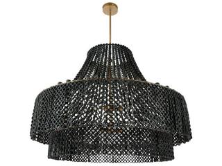 Arteriors Home Hannie 8-Light Gray Wash Antique Brass Chandelier