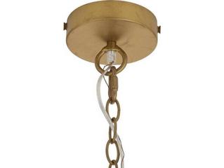 Arteriors Home Bilal 8-Light Ivory Antique Brass White Gold Chandelier