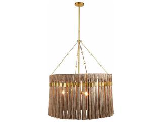 Arteriors Home Dutchess 4-Light Gold And Gray Antique Brass Drum Chandelier