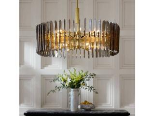 Arteriors Home Klaus 12-Light Smoke Antique Brass Gray Gold Sputnik Chandelier