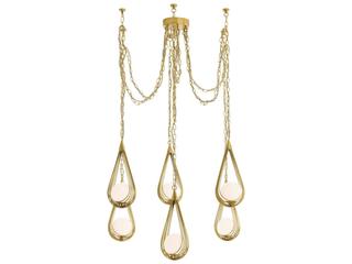 Arteriors Home Gold White Brass Globe Chandelier