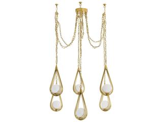 Arteriors Home Gold White Brass Globe Chandelier