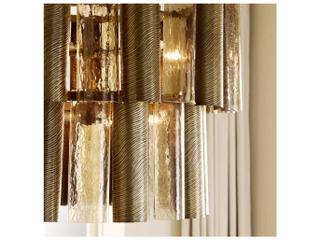 Arteriors Home Faramond 10-Light Vintage Brass Smoke Tiered Chandelier