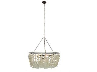 Arteriors Home Clear Black Glass Round Tiered Bowl Chandelier