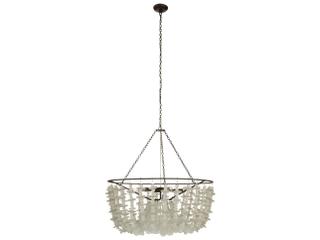Arteriors Home Clear Black Glass Round Tiered Bowl Chandelier