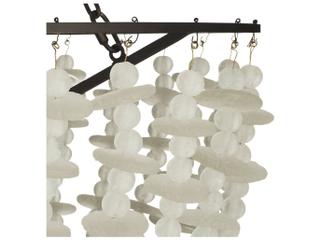 Arteriors Home Clear Black Glass Round Tiered Bowl Chandelier