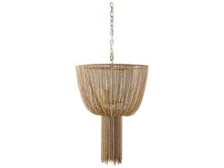 Arteriors Home Brown Gold Bowl Drum Chandelier