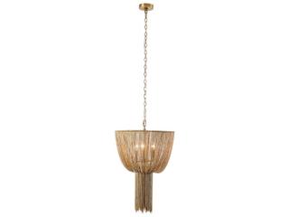 Arteriors Home Brown Gold Bowl Drum Chandelier