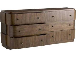 Arteriors Home Jacques 6-Drawers Brown Double Dresser