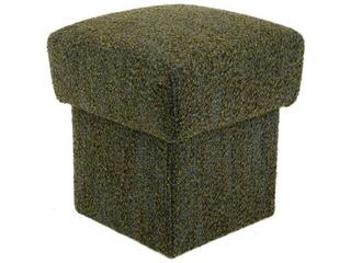 Arteriors Home Olive Green Upholstered Athens Ottoman