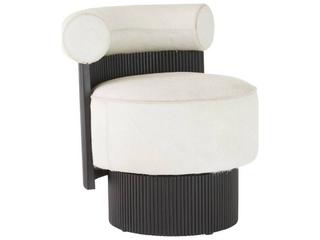 Arteriors Home Swivel White Leather Accent Chair Erhart