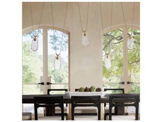 Arteriors Home Melt 5-Light Antique Brass Clear Linear Chandelier