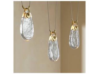 Arteriors Home Melt 5-Light Antique Brass Clear Linear Chandelier