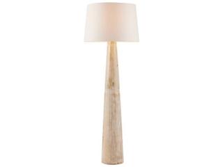 Arteriors Home Elmhurst Whitewashed Polished Nickel Wood Floor Lamp