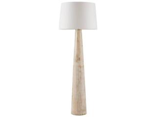 Arteriors Home Elmhurst Whitewashed Polished Nickel Wood Floor Lamp