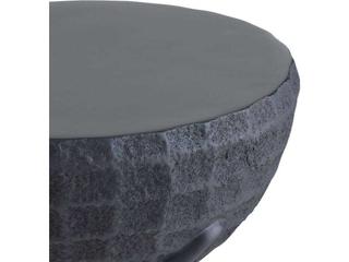 Arteriors Outdoor Kobra Black Volcanic Ash Resin Round End Table