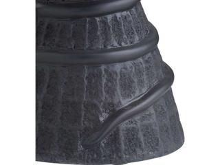 Arteriors Outdoor Kobra Black Volcanic Ash Resin Round End Table