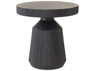 Arteriors Outdoor Boyden Black Concrete Round End Table