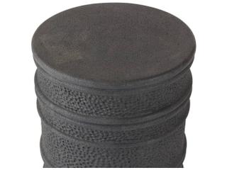 Arteriors Outdoor Dermot Black Concrete Round End Table