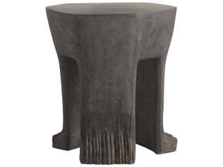 Arteriors Outdoor Bruttii Black Concrete Round End Table
