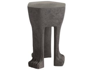 Arteriors Outdoor Bruttii Black Concrete Round End Table