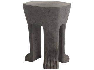 Arteriors Outdoor Bruttii Black Concrete Round End Table