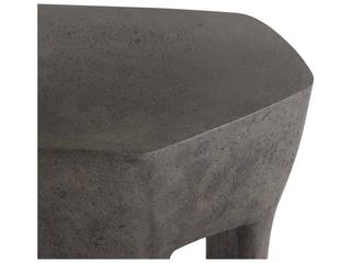 Arteriors Outdoor Bruttii Black Concrete Round End Table