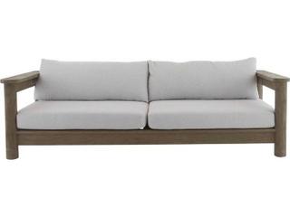 Arteriors Outdoor Caldwell Porpoise Weathered Teak Cushion Sofa