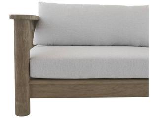 Arteriors Outdoor Caldwell Porpoise Weathered Teak Cushion Sofa